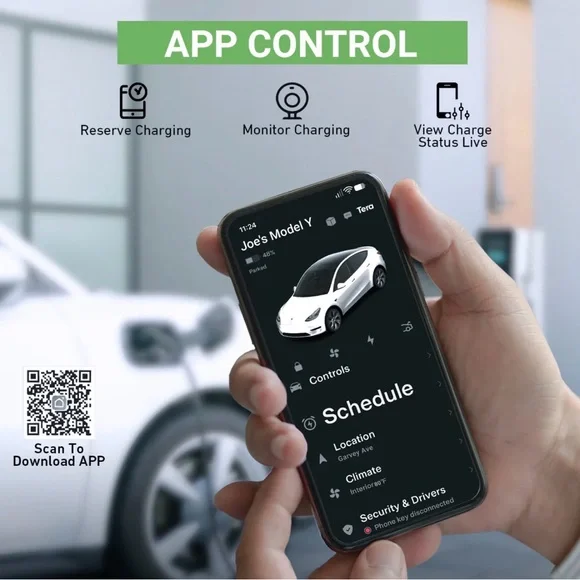 Tera EV Charger Lvl 2 J1772: 32A 240V ETL Certified Dual Use Portable & Wall - Picture 2 of 15